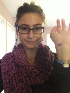 Fellow Crohn's blogger @SarahChoueiry setting the stage for the #PurpleChallenge yesterday!