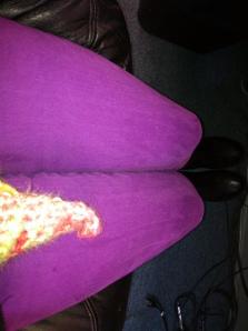 I'm rocking purple jeans for Day 7